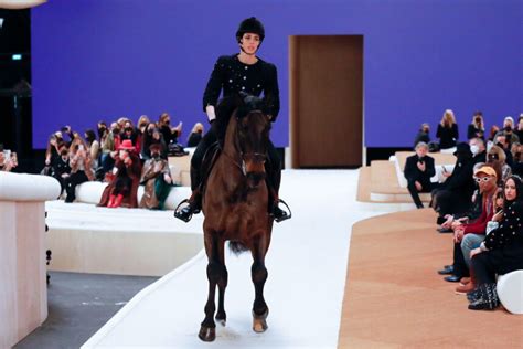 Chanel sends princess on horseback down the .